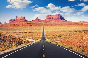 A road trhough Monument Valley Arizona