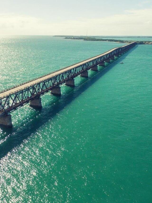 Bridge over Florida keys - road trip Miami to Key West