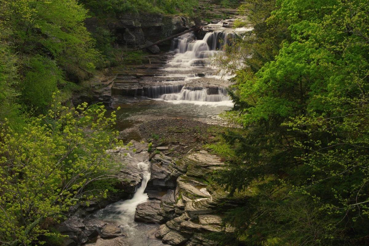 Catskills Waterfall in New York