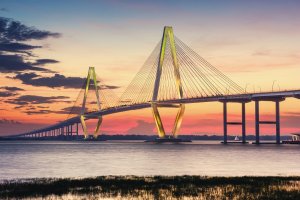 Charleston bridge, iconic driving spot from New York to Florida