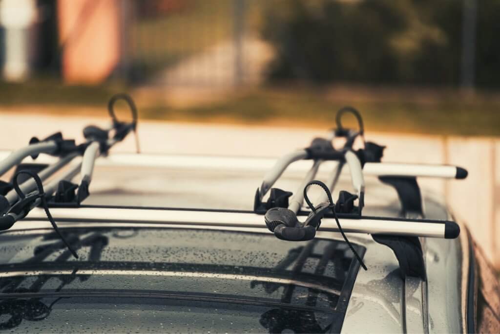 roof rack on a car with a sunroof