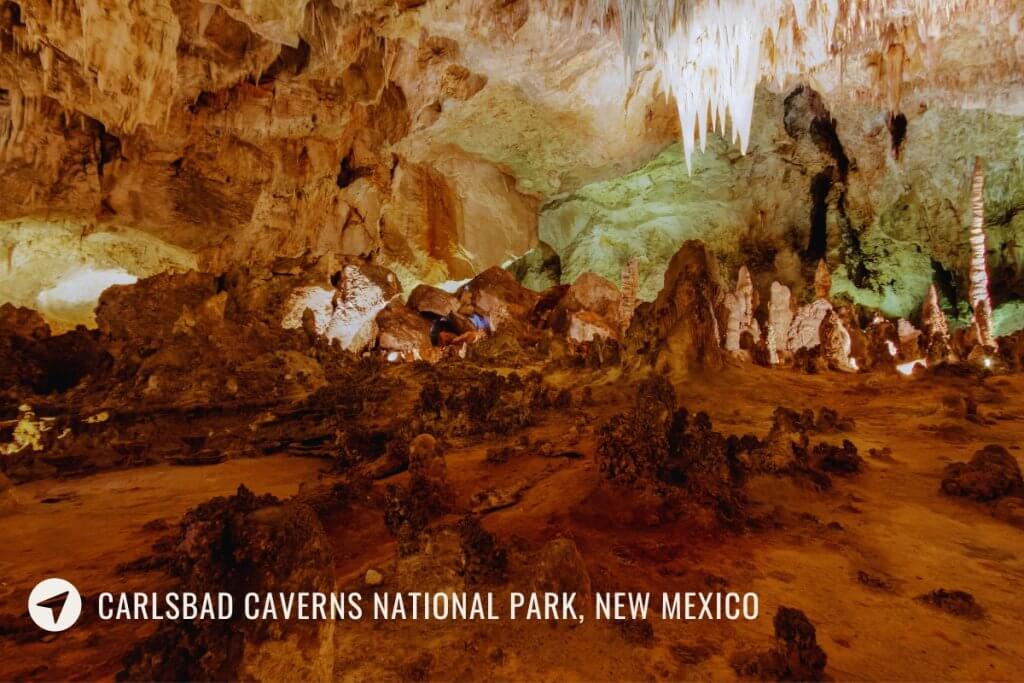 inside Carlsbad Cavern in New Mexico