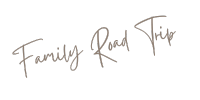 family road trip signature logo