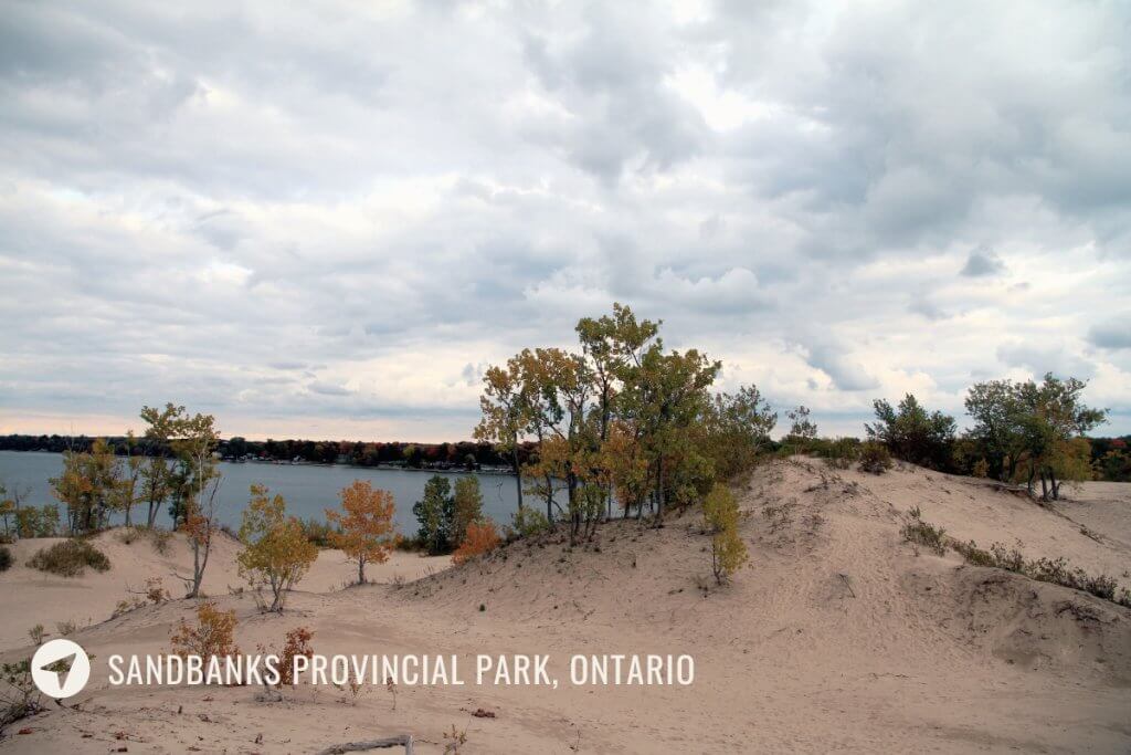 sandbanks provincial park in fall