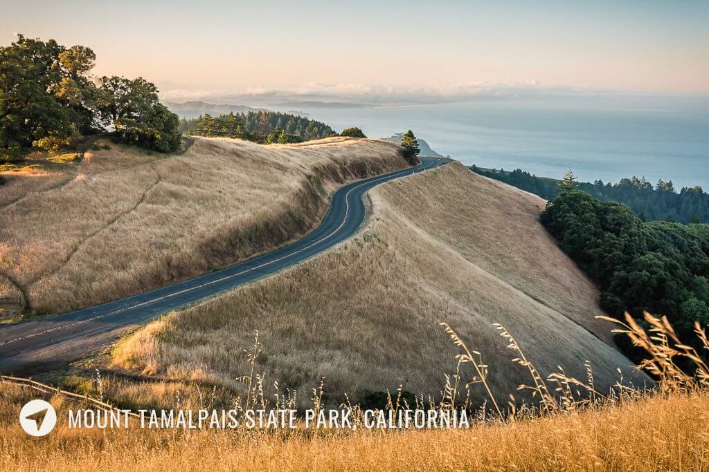 road through fields on mount tamalpais california